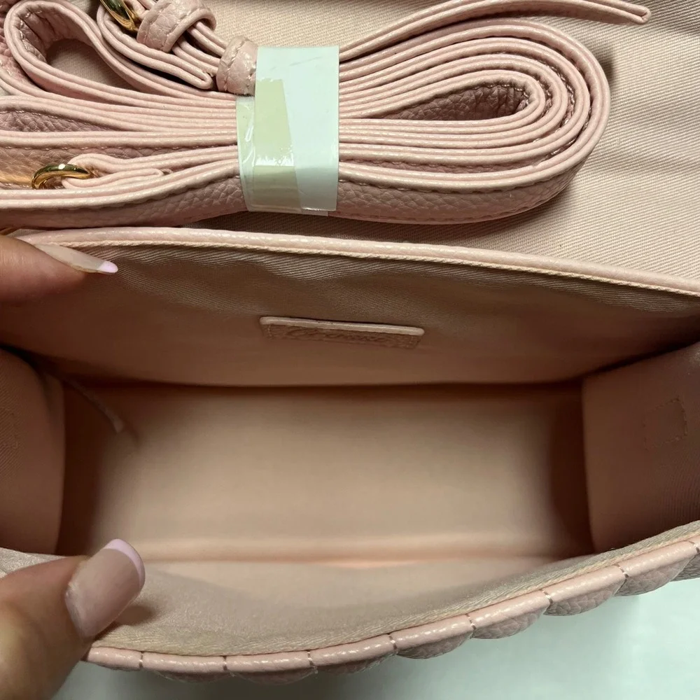 Crossi Vegan Leather Quilted Satchel‎ Crossbody Bag